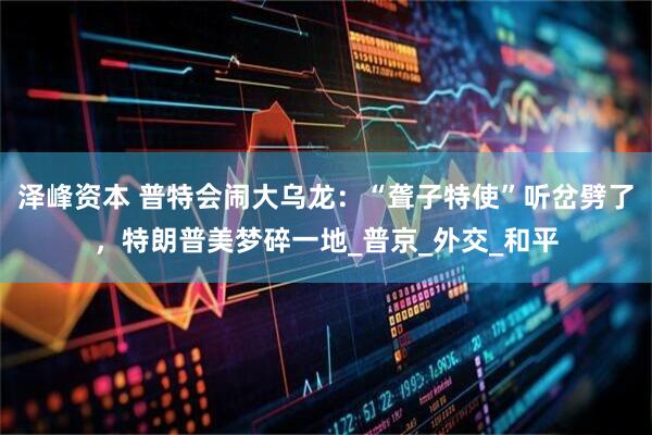 泽峰资本 普特会闹大乌龙：“聋子特使”听岔劈了，特朗普美梦碎一地_普京_外交_和平